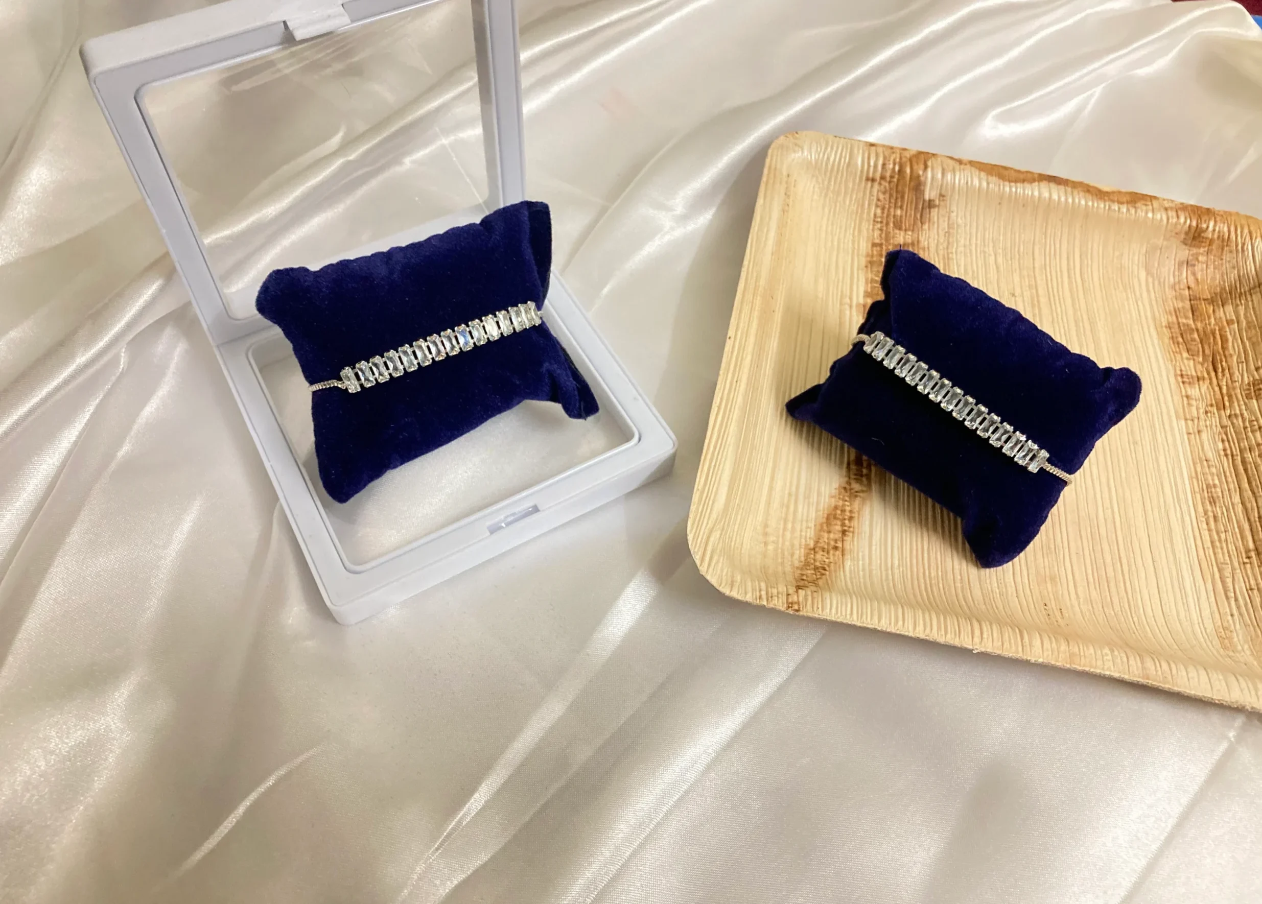 Ethereal Elegance Silver Crystal Bracelet - Image 3