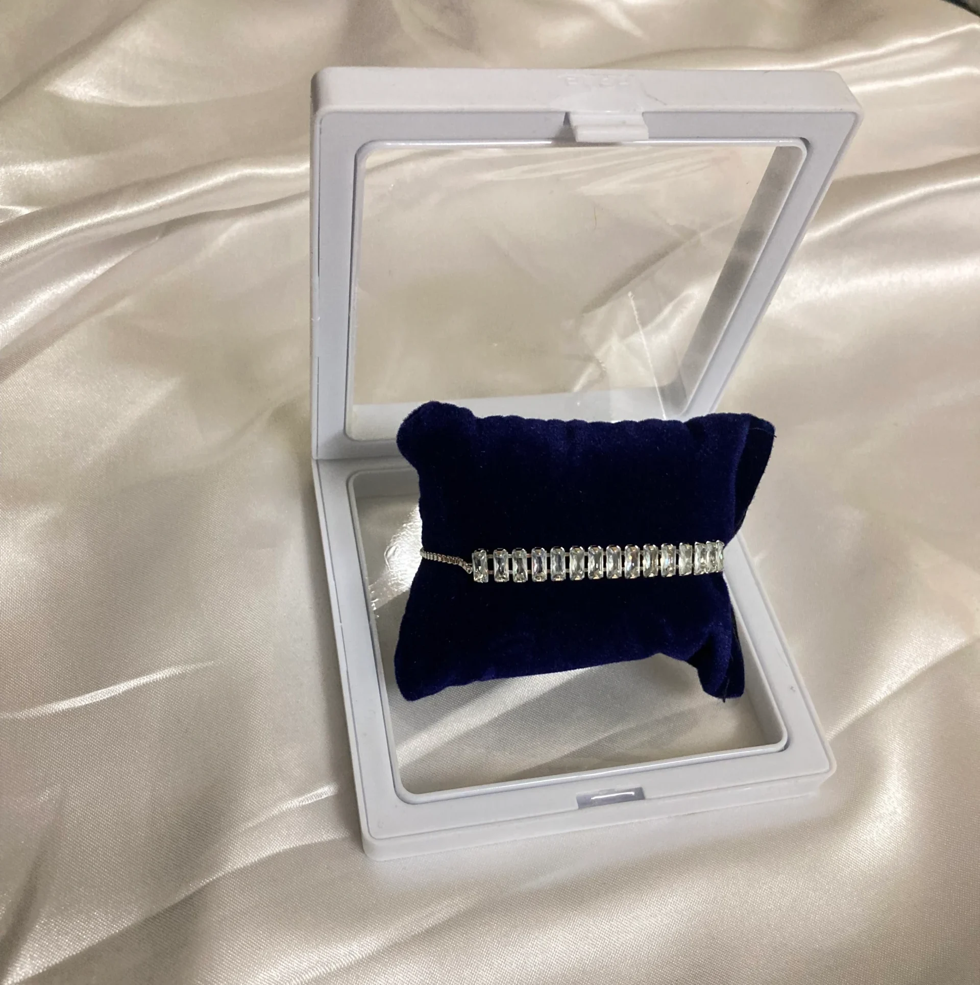 Ethereal Elegance Silver Crystal Bracelet