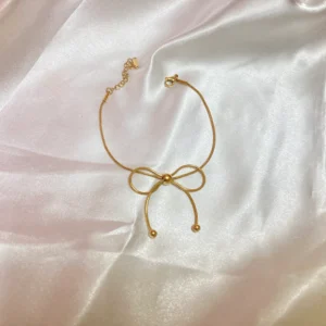 Golden Bow Adjustable Anti-Tarnish Bracelet
