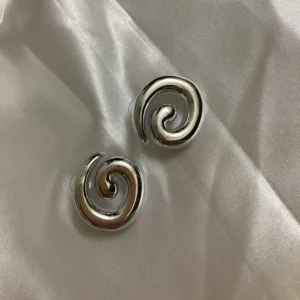 Classic Silver Spiral Earrings – Timeless Statement Studs